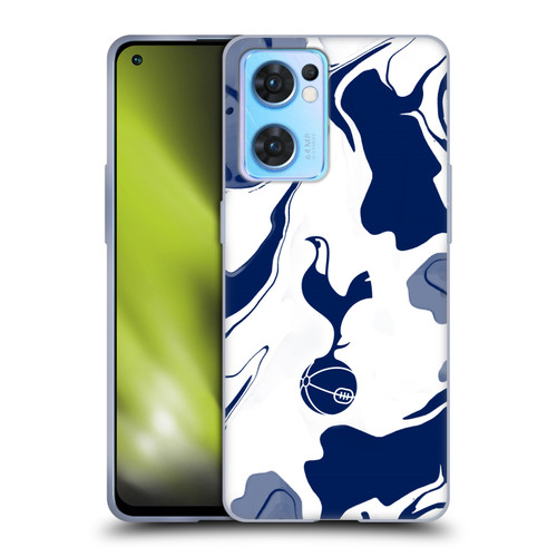 Tottenham Hotspur F.C. Badge Blue And White Marble Soft Gel Case for OPPO Reno7 5G / Find X5 Lite