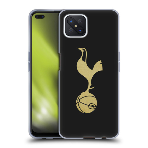 Tottenham Hotspur F.C. Badge Black And Gold Soft Gel Case for OPPO Reno4 Z 5G