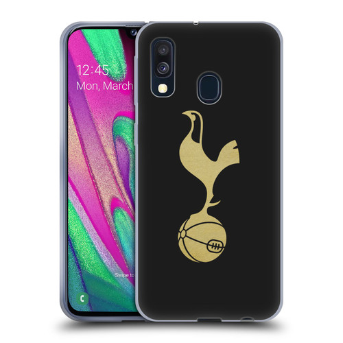 Tottenham Hotspur F.C. Badge Black And Gold Soft Gel Case for Samsung Galaxy A40 (2019)