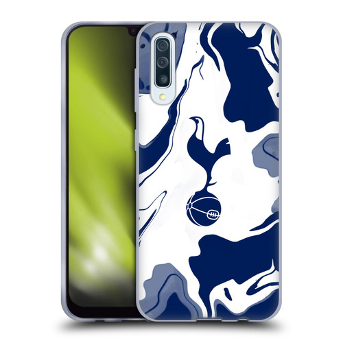 Tottenham Hotspur F.C. Badge Blue And White Marble Soft Gel Case for Samsung Galaxy A50/A30s (2019)