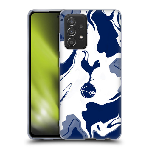 Tottenham Hotspur F.C. Badge Blue And White Marble Soft Gel Case for Samsung Galaxy A52 / A52s / 5G (2021)
