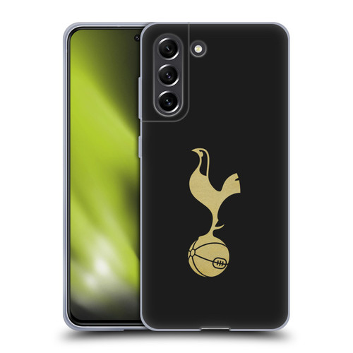 Tottenham Hotspur F.C. Badge Black And Gold Soft Gel Case for Samsung Galaxy S21 FE 5G