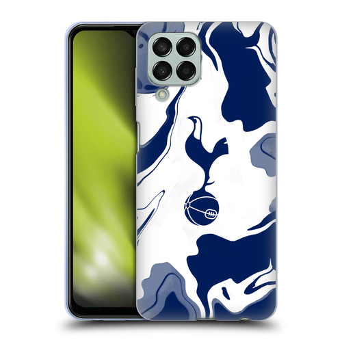 Tottenham Hotspur F.C. Badge Blue And White Marble Soft Gel Case for Samsung Galaxy M33 (2022)