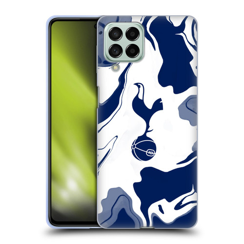 Tottenham Hotspur F.C. Badge Blue And White Marble Soft Gel Case for Samsung Galaxy M53 (2022)