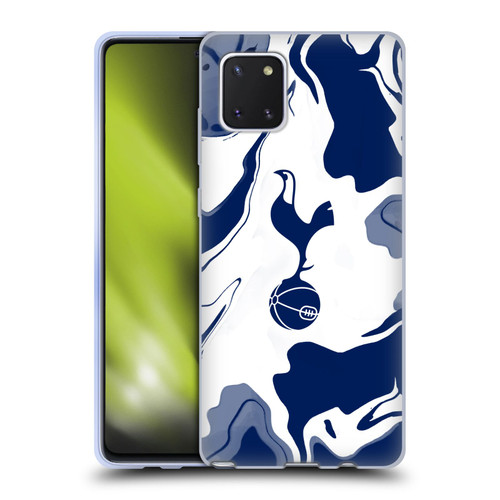 Tottenham Hotspur F.C. Badge Blue And White Marble Soft Gel Case for Samsung Galaxy Note10 Lite