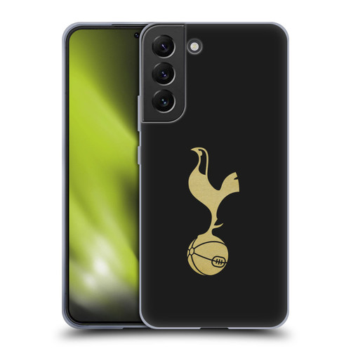Tottenham Hotspur F.C. Badge Black And Gold Soft Gel Case for Samsung Galaxy S22+ 5G
