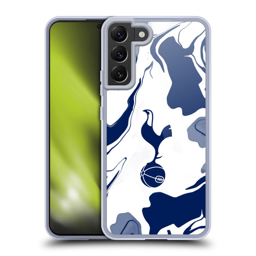 Tottenham Hotspur F.C. Badge Blue And White Marble Soft Gel Case for Samsung Galaxy S22+ 5G