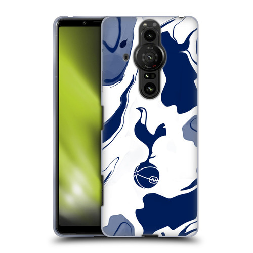 Tottenham Hotspur F.C. Badge Blue And White Marble Soft Gel Case for Sony Xperia Pro-I