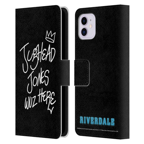 Riverdale Graphic Art Jughead Wuz Here Leather Book Wallet Case Cover For Apple iPhone 11