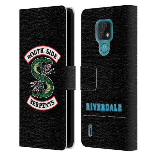 Riverdale Graphic Art South Side Serpents Leather Book Wallet Case Cover For Motorola Moto E7