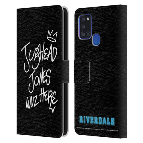 Riverdale Graphic Art Jughead Wuz Here Leather Book Wallet Case Cover For Samsung Galaxy A21s (2020)