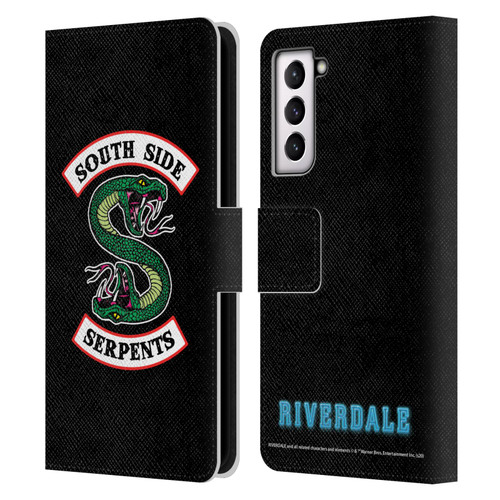 Riverdale Graphic Art South Side Serpents Leather Book Wallet Case Cover For Samsung Galaxy S21 5G