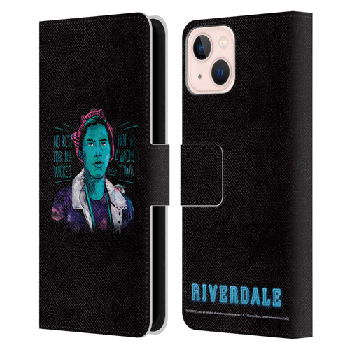 Riverdale Art Jughead Jones Leather Book Wallet Case Cover For Apple iPhone 13