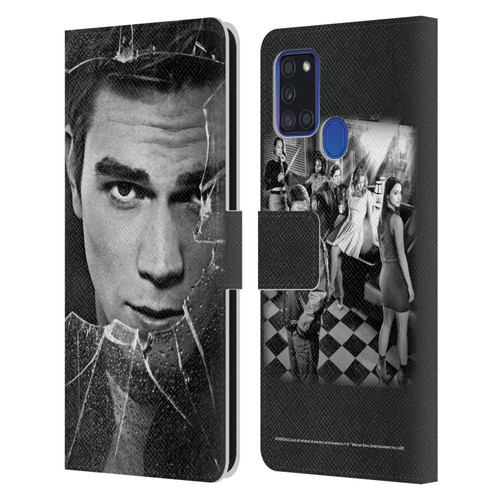 Riverdale Broken Glass Portraits Archie Andrews Leather Book Wallet Case Cover For Samsung Galaxy A21s (2020)