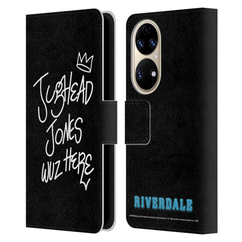Riverdale Graphic Art Jughead Wuz Here Leather Book Wallet Case Cover For Huawei P50