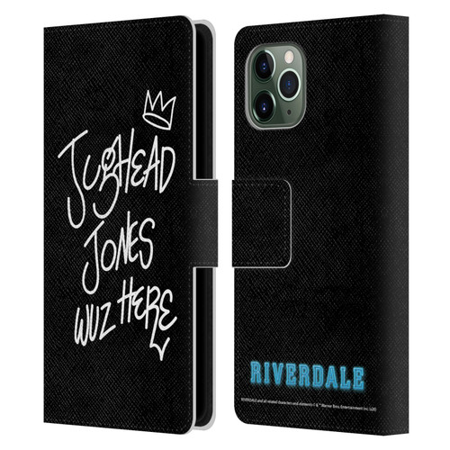 Riverdale Graphic Art Jughead Wuz Here Leather Book Wallet Case Cover For Apple iPhone 11 Pro
