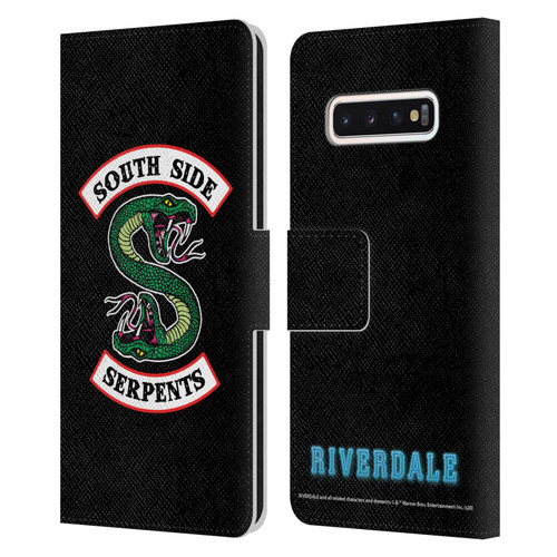 Riverdale Graphic Art South Side Serpents Leather Book Wallet Case Cover For Samsung Galaxy S10