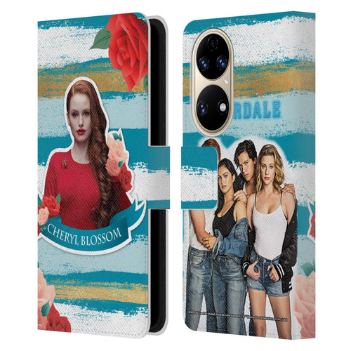 Riverdale Graphics Cheryl Blossom Leather Book Wallet Case Cover For Huawei P50