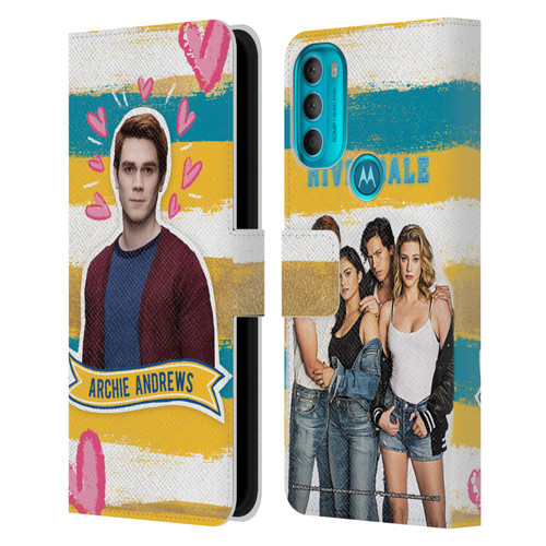 Riverdale Graphics Archie Andrews Leather Book Wallet Case Cover For Motorola Moto G71 5G