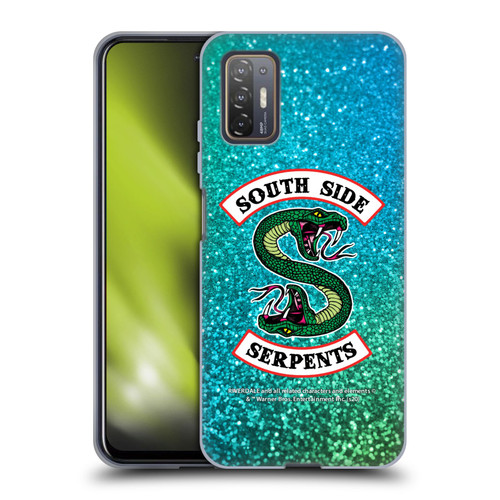 Riverdale South Side Serpents Glitter Print Logo Soft Gel Case for HTC Desire 21 Pro 5G