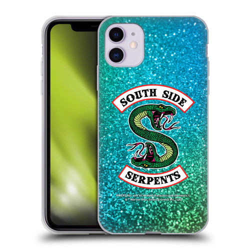 Riverdale South Side Serpents Glitter Print Logo Soft Gel Case for Apple iPhone 11