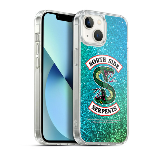 Riverdale South Side Serpents Glitter Print Logo Soft Gel Case for Apple iPhone 13