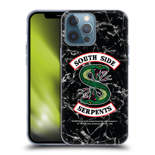 Riverdale South Side Serpents Black And White Marble Logo Soft Gel Case for Apple iPhone 13 Pro Max