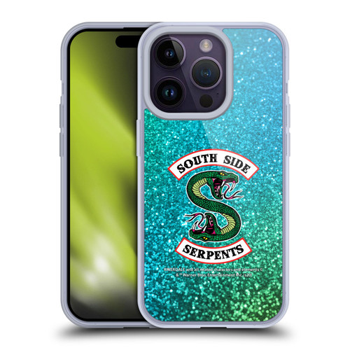 Riverdale South Side Serpents Glitter Print Logo Soft Gel Case for Apple iPhone 14 Pro