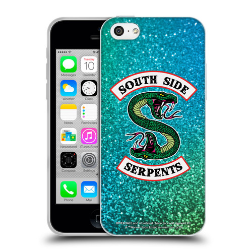 Riverdale South Side Serpents Glitter Print Logo Soft Gel Case for Apple iPhone 5c