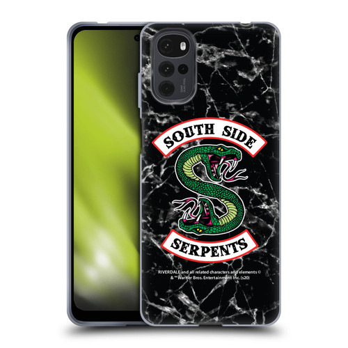 Riverdale South Side Serpents Black And White Marble Logo Soft Gel Case for Motorola Moto G22