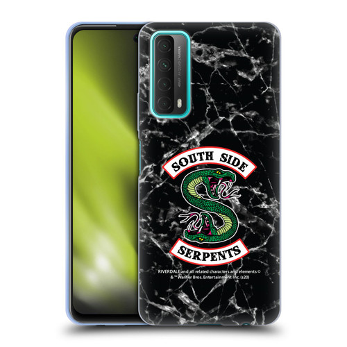 Riverdale South Side Serpents Black And White Marble Logo Soft Gel Case for Huawei P Smart (2021)