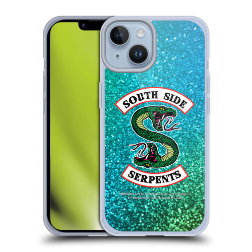 Riverdale South Side Serpents Glitter Print Logo Soft Gel Case for Apple iPhone 14
