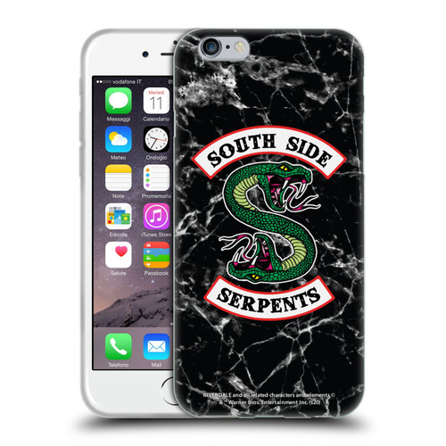 Riverdale South Side Serpents Black And White Marble Logo Soft Gel Case for Apple iPhone 6 / iPhone 6s