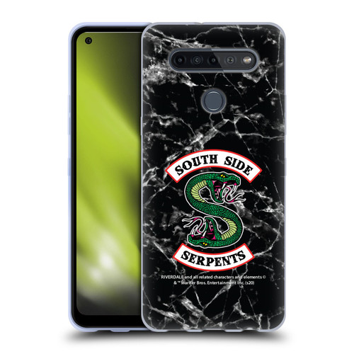Riverdale South Side Serpents Black And White Marble Logo Soft Gel Case for LG K51S