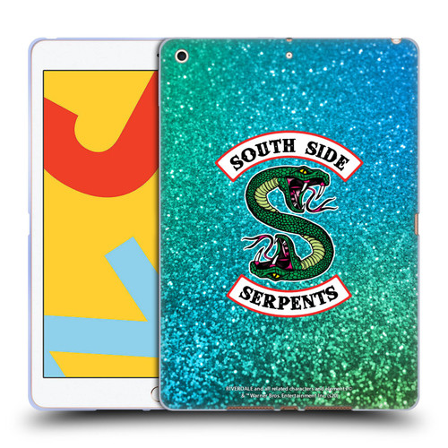 Riverdale South Side Serpents Glitter Print Logo Soft Gel Case for Apple iPad 10.2 2019/2020/2021