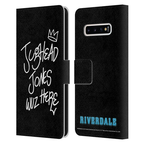 Riverdale Graphic Art Jughead Wuz Here Leather Book Wallet Case Cover For Samsung Galaxy S10+ / S10 Plus