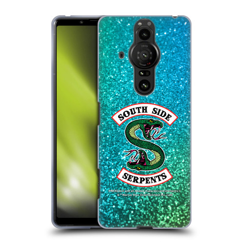 Riverdale South Side Serpents Glitter Print Logo Soft Gel Case for Sony Xperia Pro-I