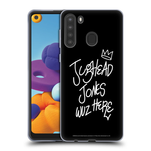 Riverdale Graphic Art Jughead Wuz Here Soft Gel Case for Samsung Galaxy A21 (2020)