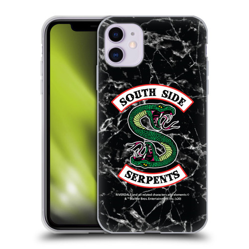 Riverdale South Side Serpents Black And White Marble Logo Soft Gel Case for Apple iPhone 11