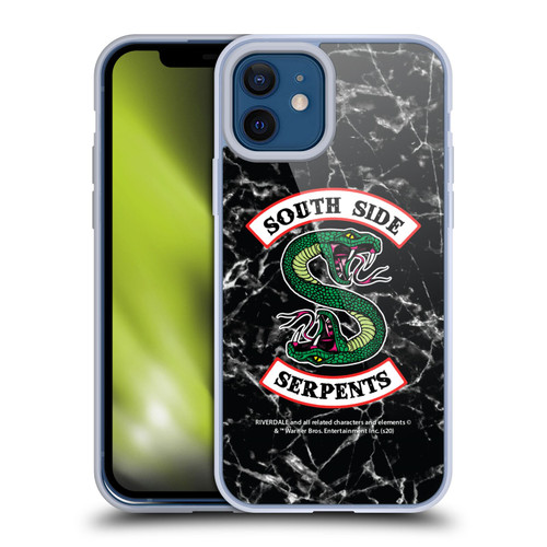 Riverdale South Side Serpents Black And White Marble Logo Soft Gel Case for Apple iPhone 12 / iPhone 12 Pro