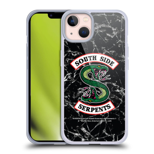 Riverdale South Side Serpents Black And White Marble Logo Soft Gel Case for Apple iPhone 13