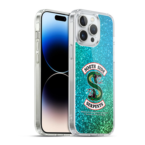 Riverdale South Side Serpents Glitter Print Logo Soft Gel Case for Apple iPhone 14 Pro Max & MagSafe