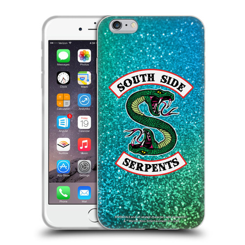 Riverdale South Side Serpents Glitter Print Logo Soft Gel Case for Apple iPhone 6 Plus / iPhone 6s Plus