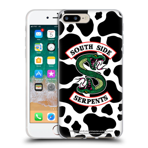 Riverdale South Side Serpents Cow Logo Soft Gel Case for Apple iPhone 7 Plus / iPhone 8 Plus