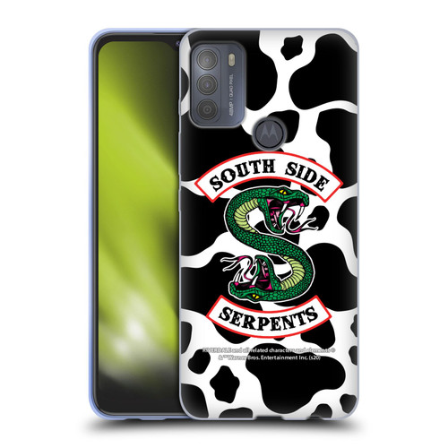 Riverdale South Side Serpents Cow Logo Soft Gel Case for Motorola Moto G50