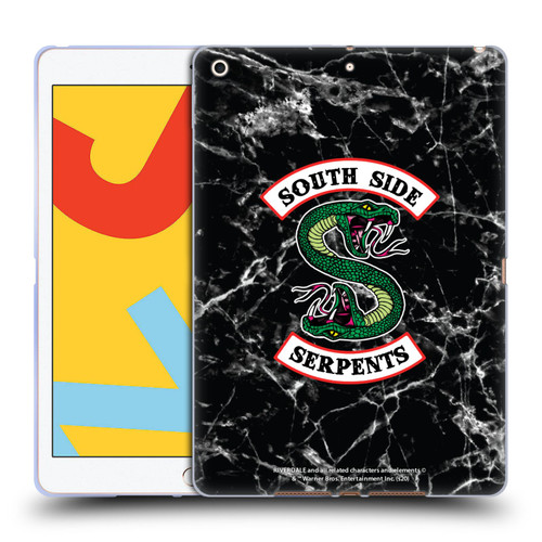 Riverdale South Side Serpents Black And White Marble Logo Soft Gel Case for Apple iPad 10.2 2019/2020/2021