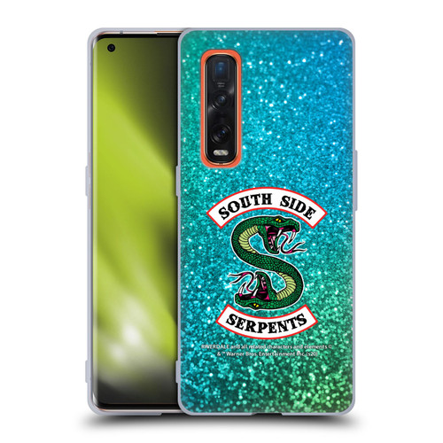 Riverdale South Side Serpents Glitter Print Logo Soft Gel Case for OPPO Find X2 Pro 5G