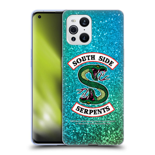 Riverdale South Side Serpents Glitter Print Logo Soft Gel Case for OPPO Find X3 / Pro