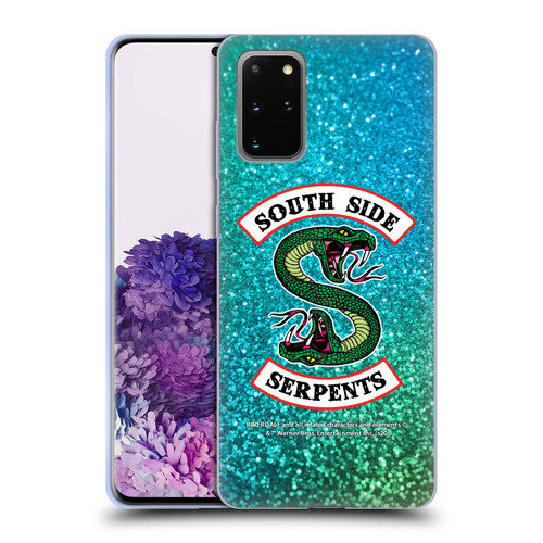 Riverdale South Side Serpents Glitter Print Logo Soft Gel Case for Samsung Galaxy S20+ / S20+ 5G