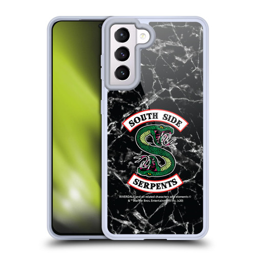 Riverdale South Side Serpents Black And White Marble Logo Soft Gel Case for Samsung Galaxy S21 5G
